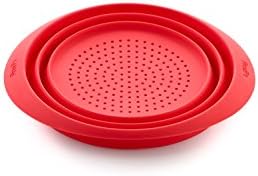 Lekue Collapsible Colander, 9 Inch - Compact Silicone Food Strainer