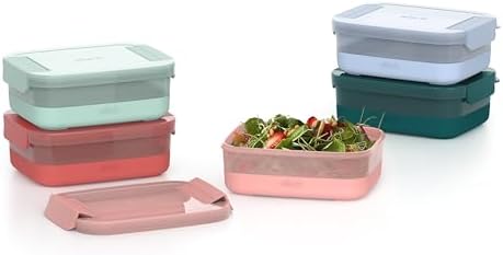 Ello 3.7 Cup Plastic Meal Prep Containers, 10 Pc, 5 Pack, Melon
