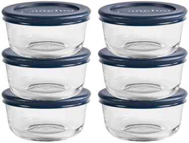 Anchor Hocking 1 Cup Glass Storage Containers, Set of 6