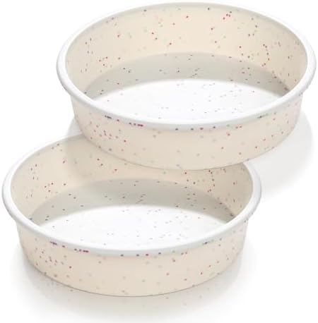 Vinino 8 Inch Silicone Round Cake Pans, Set of 2