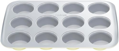 Nonstick Ceramic 12 Cup Muffin Pan, Cupcake Pan for Baking, Non-Toxic