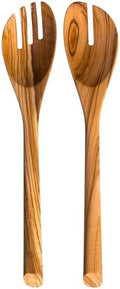 Rock & Branch Olive Wood Salad Serving Utensils, Great for Tossing and