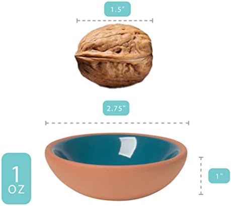 Now Designs Terracotta Pinch Bowl Set, Soy Sauce Dish, Set of 6, 1 oz