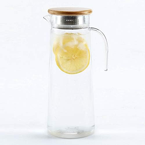 1.2L Glass Pitcher, Cold Brew Pitcher, Glass Carafe, With Lid