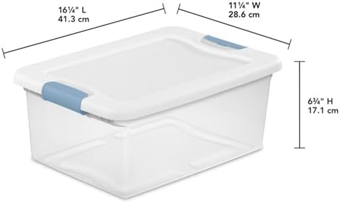 Sterilite Latching Box with Lids, 15 Quart, 12-Pack