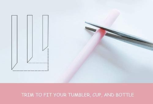 Silicone Straws Reusable Drinking Straw Pack-of-6 Soft Beverage Water