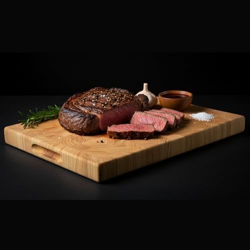 BOUMBI Hinoki Wood Cutting Board, 19.7" x 12.2" x 1.5"