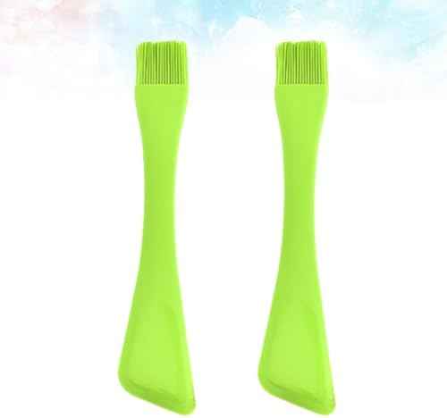 2pcs Dual Head Silicone Baking Brush with Comfortable to Hold Handle