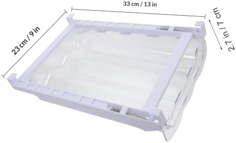 White Plastic Fridge Egg Holder Drawer Organizer for Xmas Refrigerator