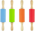 4 Pack Mini Small Rolling Pin 9 Inch Kids Rolling Pin Wooden Handle