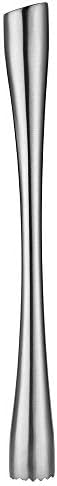 JXS 10" 255MM Stainless Steel Sturdy Cocktail Muddler, Professional