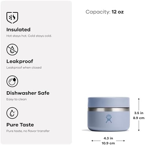 Hydro Flask Food Jar – Insulated Stainless Steel, Snack Travel