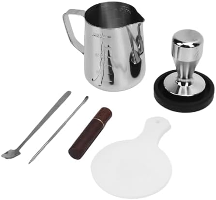 51mm Coffee Tamper Set with Needle Distributor and Frothing Pitcher
