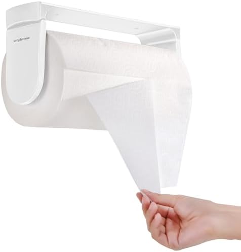 simpletome ONE Hand White Paper Towel Holder
