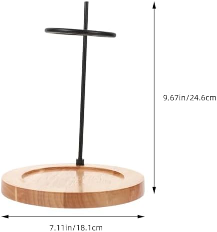 Metal Coffee Dripper Stand with Wood Base, Hand Brew Rack Holder