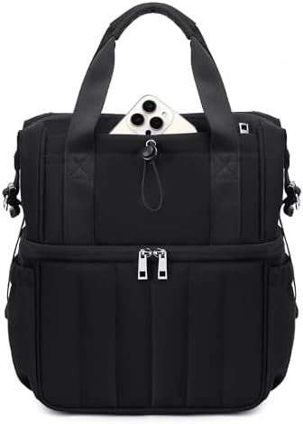 LOIDOU 2-in-1 Lunch Tote Bag for Women Work, Insulated Lunch Bag &