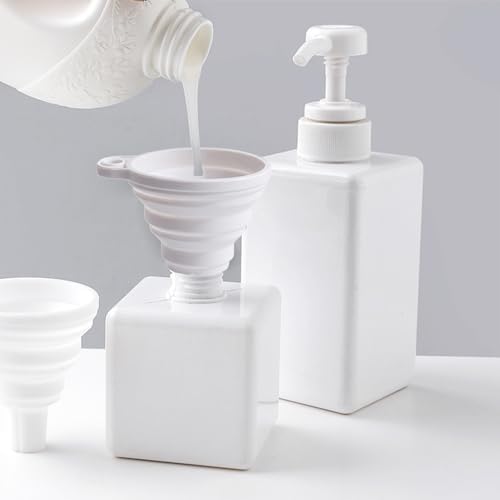 4 Pcs Collapsible Funnel Food Grade Soft Flexible Foldable Silicone
