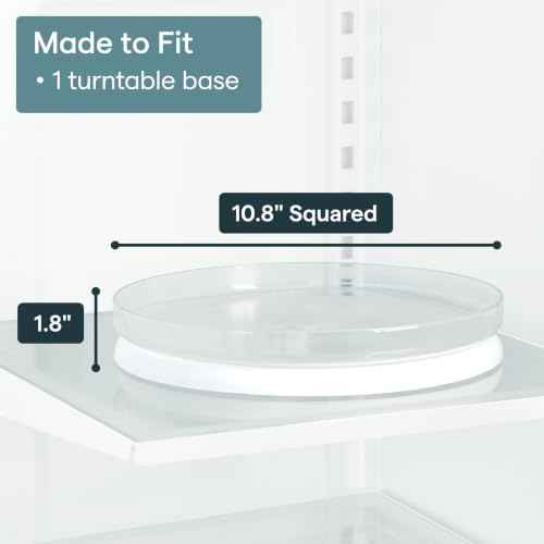 YouCopia FridgeView Fridge Turntable, Lazy Susan Organizer for Refrigerator Storage, 11” , White