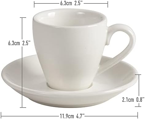 ionEgg Porcelain Espresso Cup with Saucer And Stainless Steel mini
