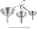 Small Funnels for Filling Bottles, 3 Pcs Stainless Steel Kitchen