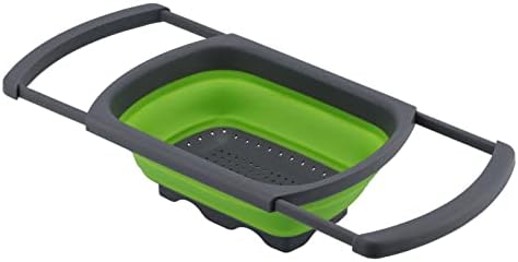 FLEXMAN Collapsible Colander Set, Folding Silicone Drain Basket
