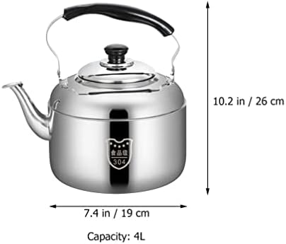 HEMOTON 4L Stainless Steel Whistling Tea Kettle