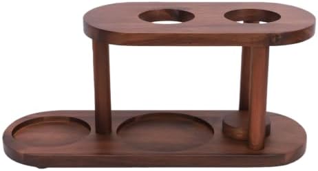 Natural Wood Pour Over Coffee Station, 14.6in Elevated Dripper Stand