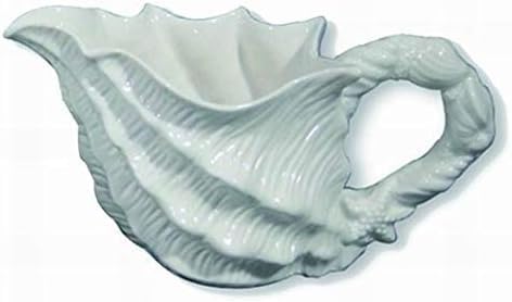 Blue Sky Ceramics Shell Figural Sugar Bowl White, Multi (14894)