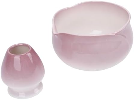 Ceramic Matcha Bowl and Whisk Holder Set, 16.9OZ Japanese Matcha Bowl