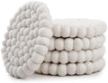 Round Felt Ball Coasters - 100% Merino Wool Table Coasters - Felt