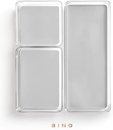 BINO | 3-Piece Drawer Organizer Bin Set - Grey, Large | THE MODULAR+