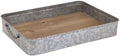 Boston International Rectangle Tray |Galvanized Decorative Serving