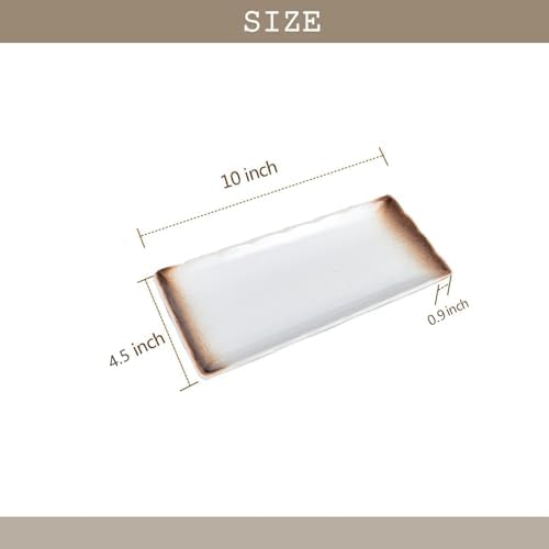 Sushi Plates, Ceramic Rectangular Platters Serving Trays Set, Sushi