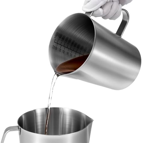 QWORK 304 Stainless Steel Measuring Cup 48 OZ with OZ/ML Graduations