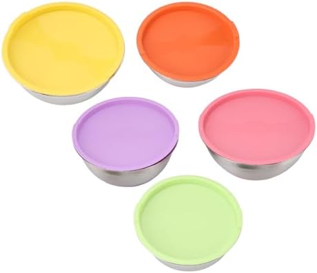 Hidyliu Stainless Steel Mixing Bowls Set, Colorful Nesting Sizes