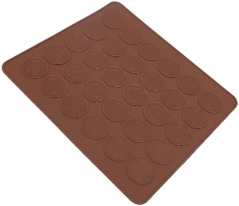 10 Sheets Silicone Macaron Mat, 30 Holes Non Stick Macaron Piping