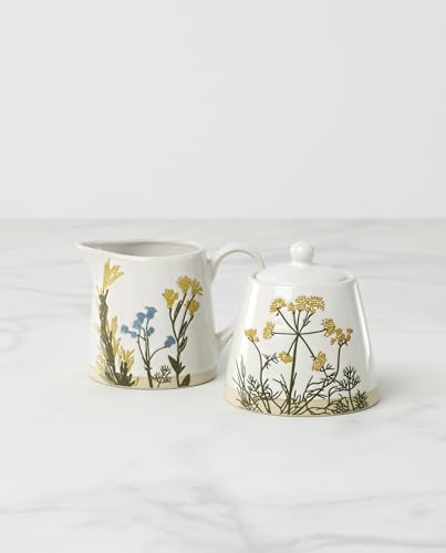 Lenox Wildflowers Stoneware Sugar and Creamer Set