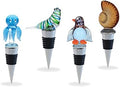 Cheers Nautilus Sea Shell, Seal, Penguin, Octopus Glass Wine Stopper