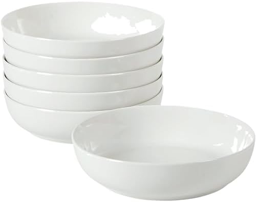 Gibson Home Zen Buffet Pasta Bowls Set of 6, 41oz Porcelain Salad