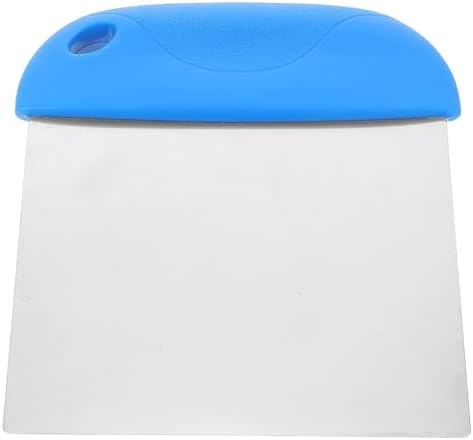 Stainless Steel Dough Cutter and Scraper with Blue Plastic Handle