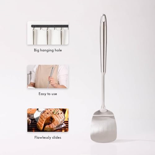 14.7″ Stainless Steel Slotted Spatulas Set