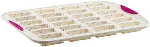 Trudeau 24 Slot Mini Bar Pan – Premium Confetti White Silicone