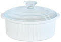 2.3QT Ceramic Casserole Dish with Glass Lid
