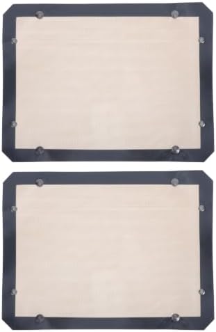 Zerodeko 2pcs Reusable Oven Baking Sheet: Silicone Baking Mat Non