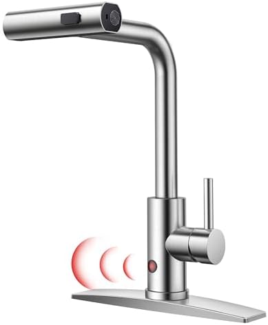FORIOUS Touchless Waterfall Kitchen Faucet with Pull Down Sprayer