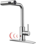 FORIOUS Touchless Waterfall Kitchen Faucet with Pull Down Sprayer