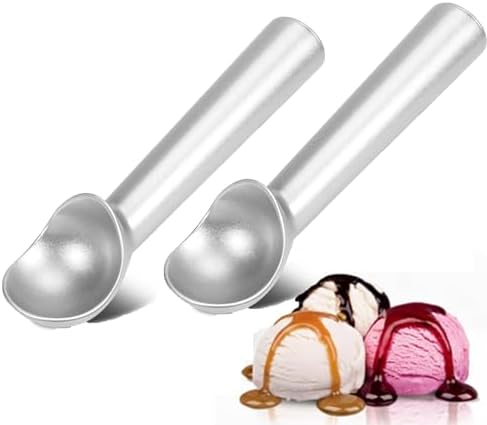 2pcs 2.5oz Ice Cream Scoop One-Piece Nonstick Aluminum Ice Cream