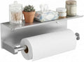 FORIOUS Wall Mount Paper Towel Holder with Shelf, Stainless Steel