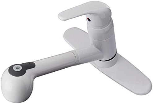 Pfister Pfirst Series Kitchen Faucet with Pull Out Sprayer, White