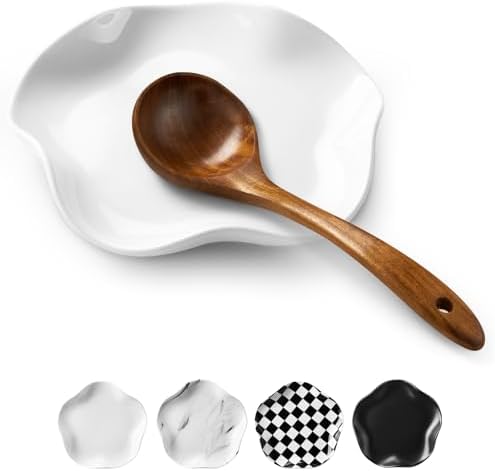 ABRUTY Spoon Rest for Stove Top, Ceramic Spoon Holder for Counter